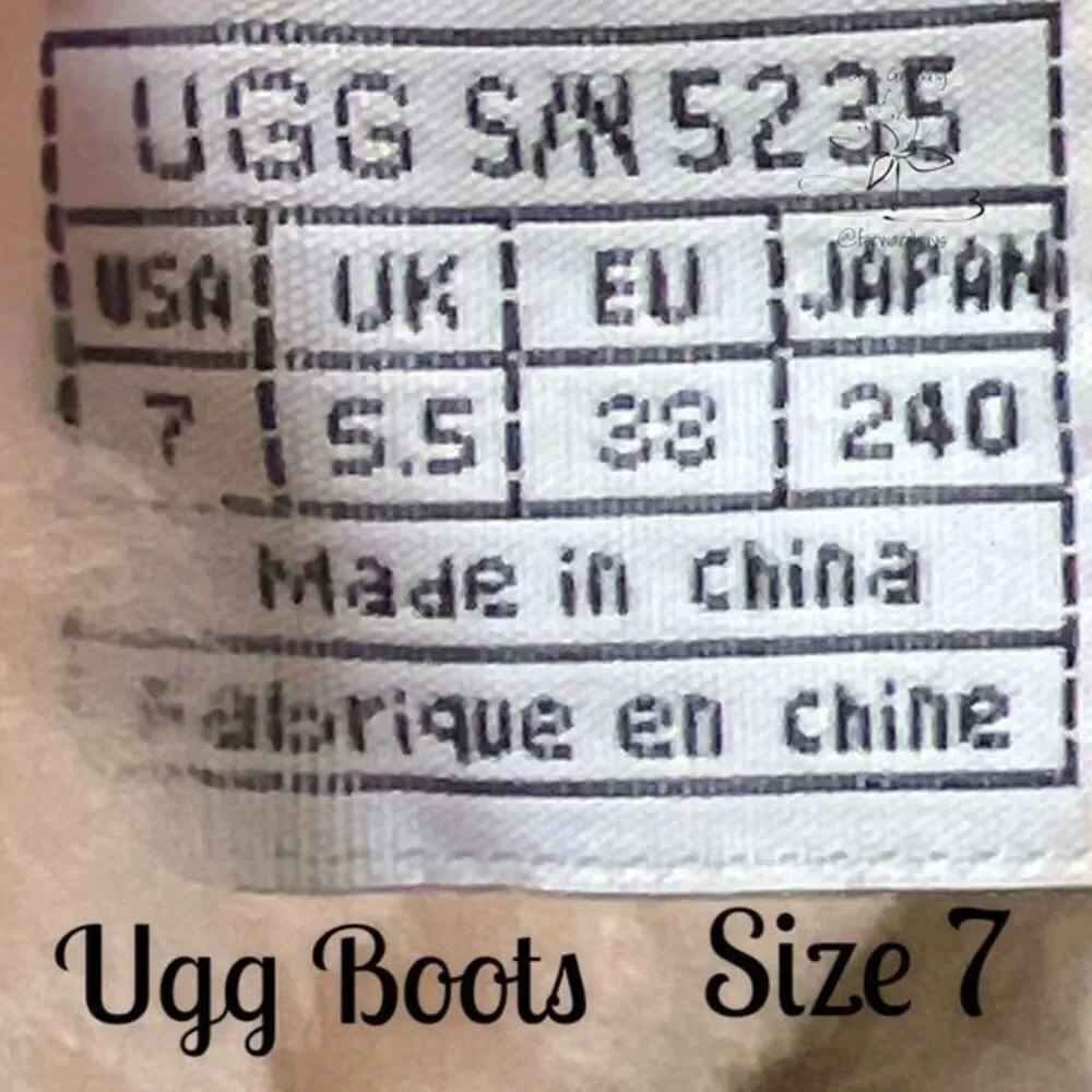 Pre-Owned UGG Sunset Tall Brown Shearling Boots - Size 7